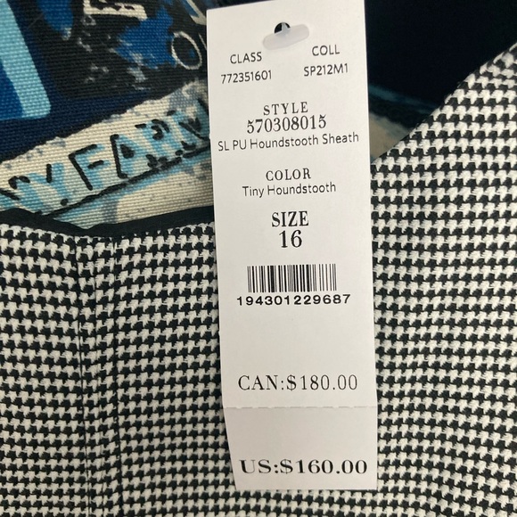 White House Black Market Houndstooth Sheath Dress - Picture 7 of 10